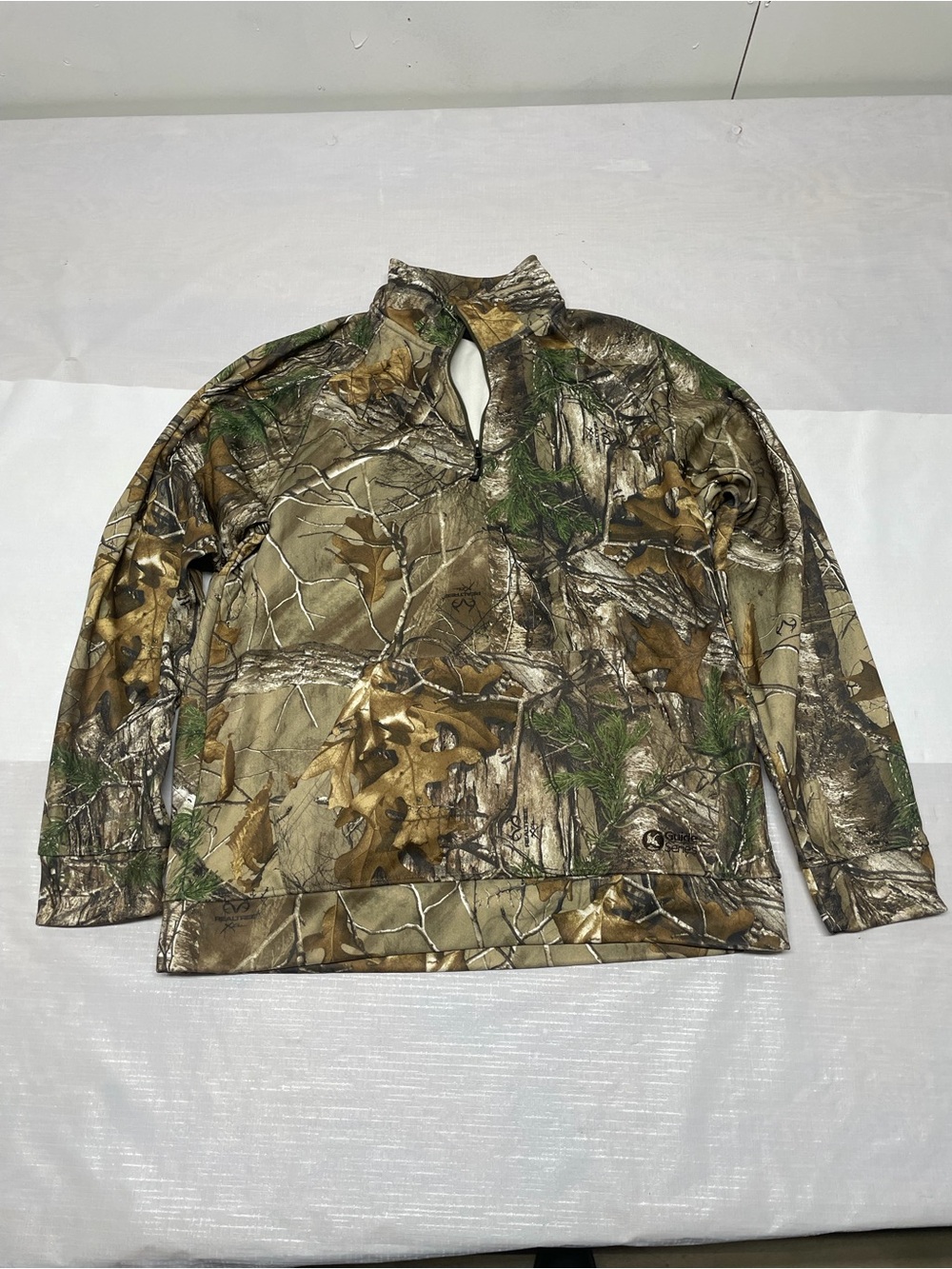 Gander Mountain Camouflage Quarter-Zip Hunting Jacket - Brown Green Tan Sz:M